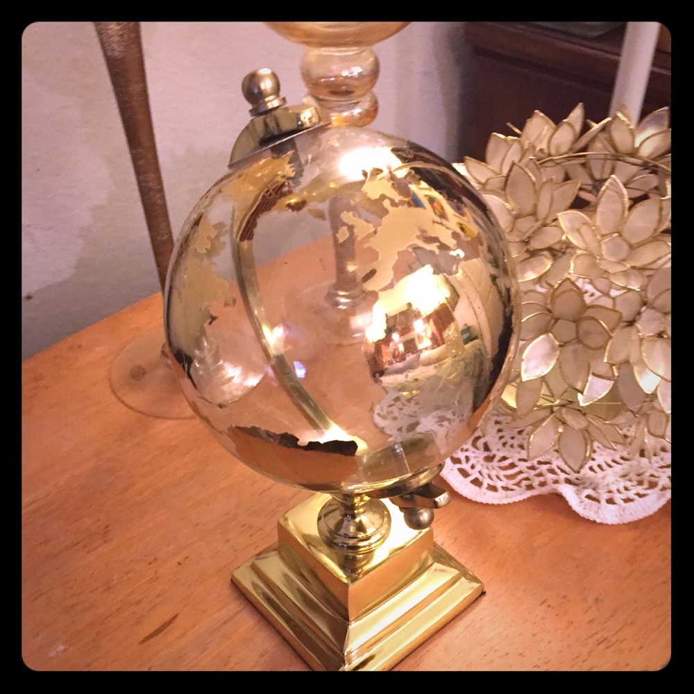 Beautiful gold and glass globe